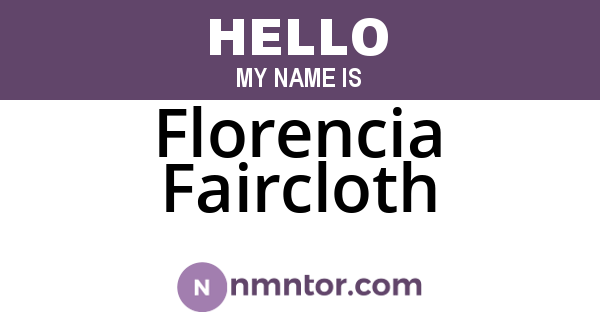 Florencia Faircloth
