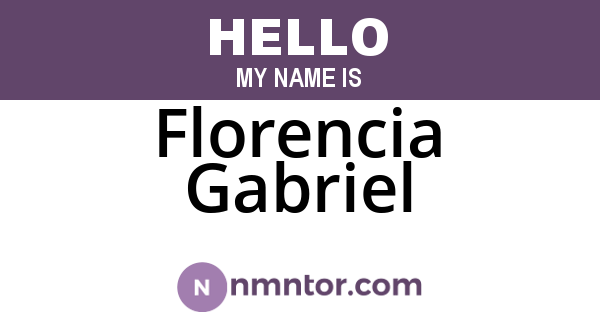 Florencia Gabriel