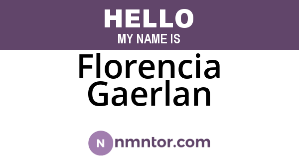 Florencia Gaerlan