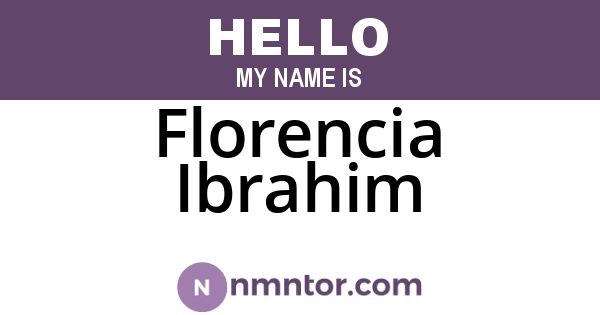 Florencia Ibrahim