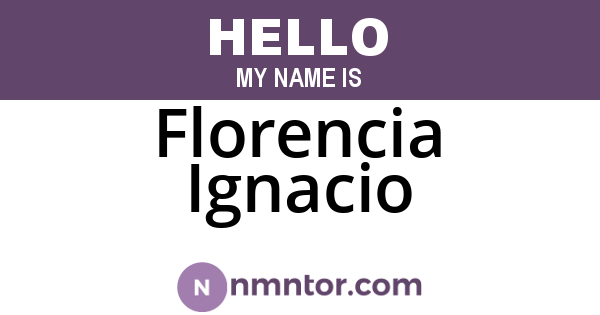 Florencia Ignacio