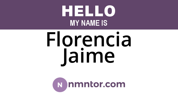 Florencia Jaime