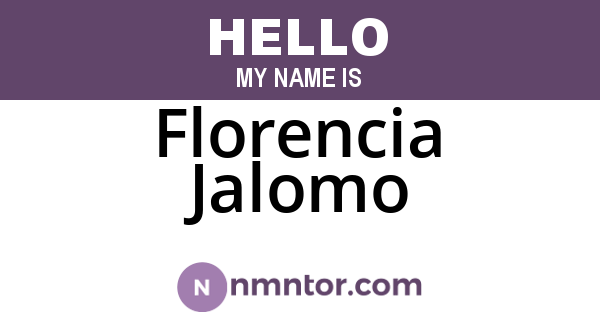Florencia Jalomo