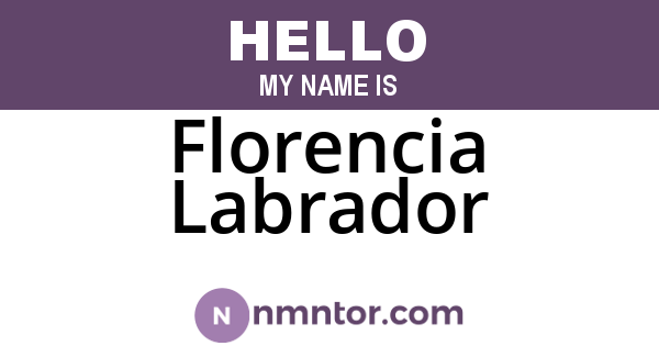 Florencia Labrador