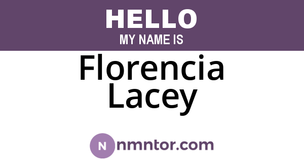 Florencia Lacey
