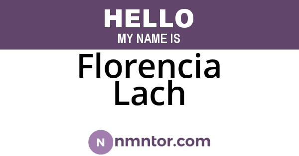 Florencia Lach