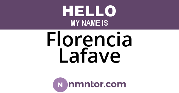 Florencia Lafave