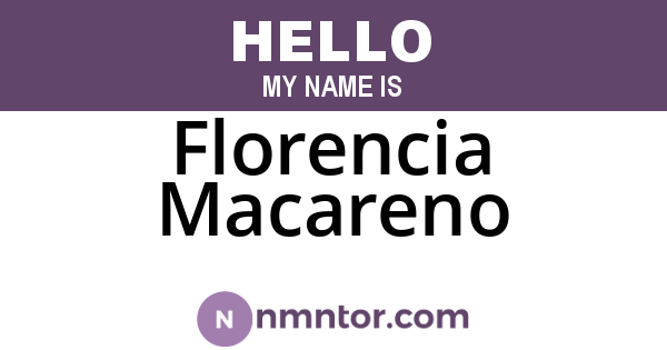 Florencia Macareno