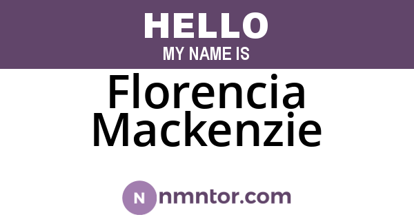 Florencia Mackenzie