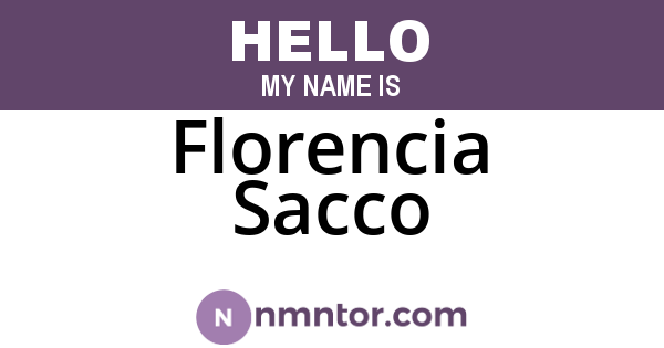 Florencia Sacco