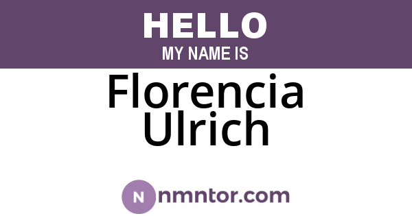 Florencia Ulrich