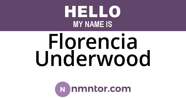 Florencia Underwood