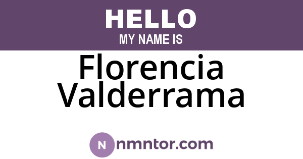Florencia Valderrama
