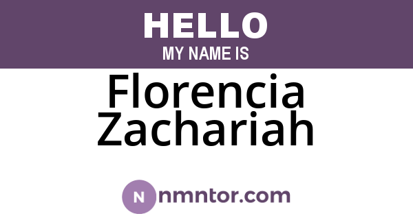 Florencia Zachariah