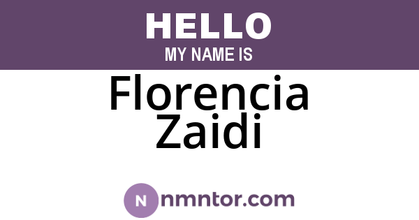 Florencia Zaidi