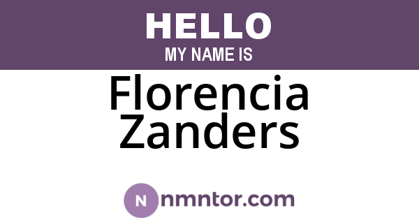 Florencia Zanders