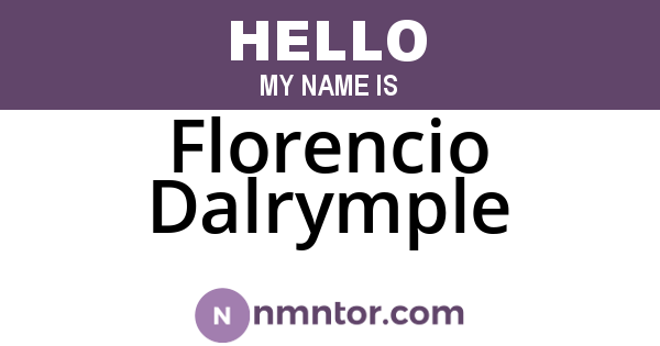 Florencio Dalrymple