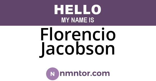 Florencio Jacobson