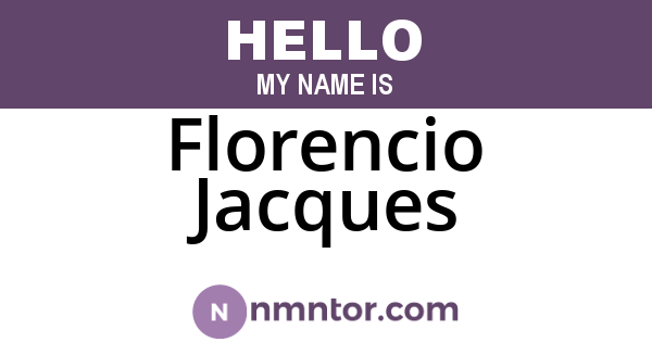 Florencio Jacques