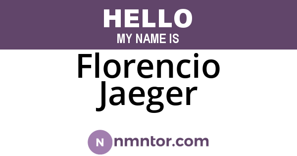 Florencio Jaeger