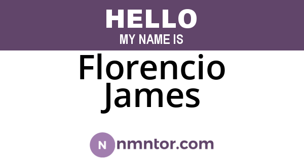 Florencio James