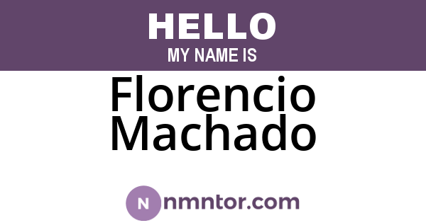 Florencio Machado
