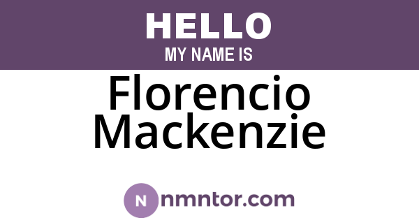 Florencio Mackenzie