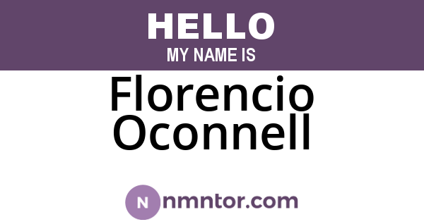 Florencio Oconnell