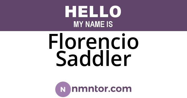Florencio Saddler