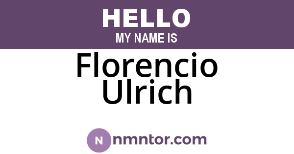 Florencio Ulrich