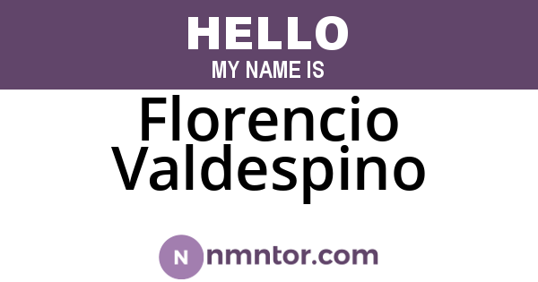 Florencio Valdespino