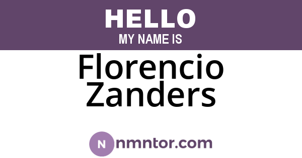 Florencio Zanders