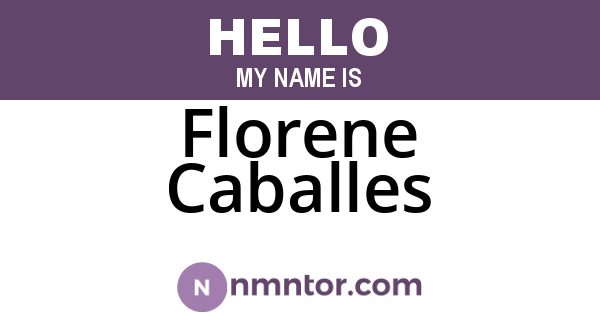 Florene Caballes