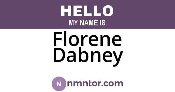 Florene Dabney