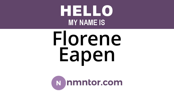 Florene Eapen