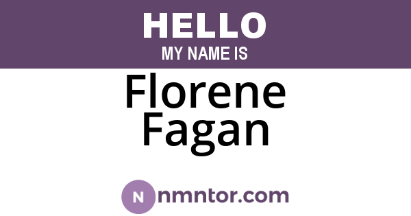 Florene Fagan