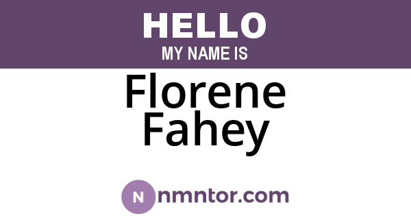 Florene Fahey