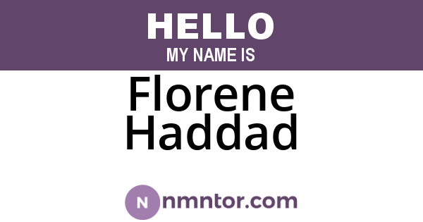 Florene Haddad