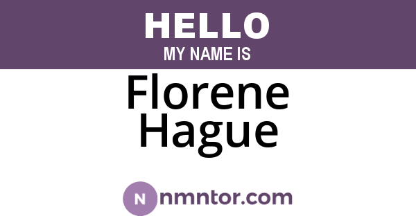 Florene Hague