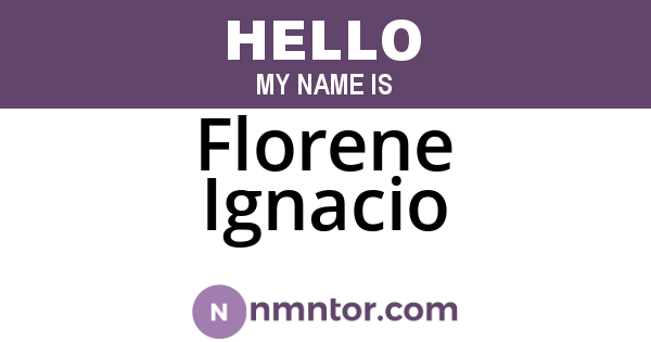 Florene Ignacio