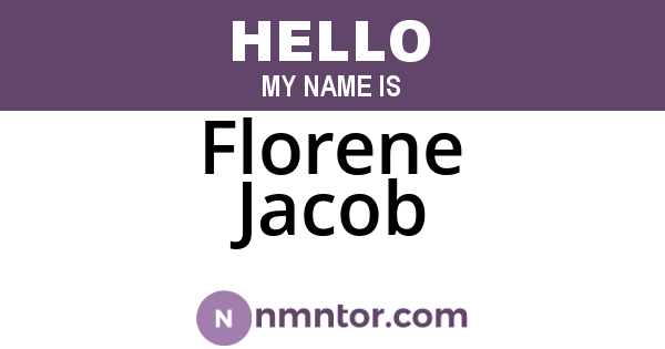 Florene Jacob