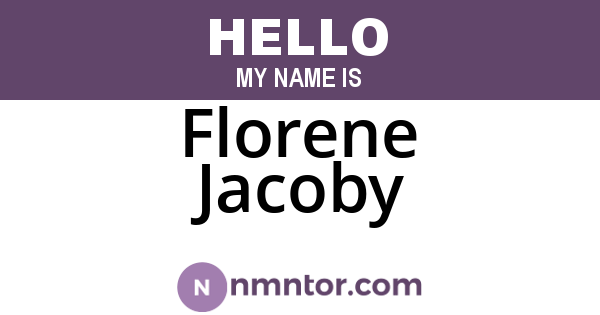 Florene Jacoby