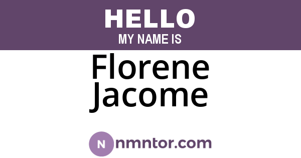 Florene Jacome