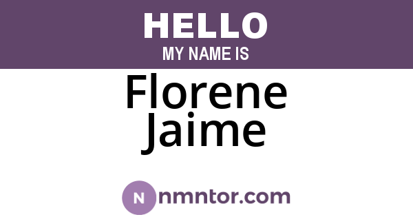Florene Jaime