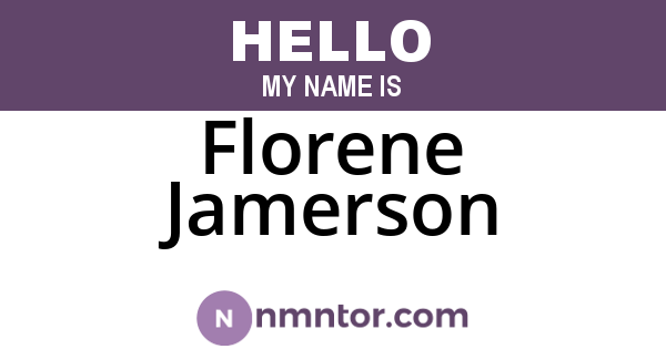 Florene Jamerson