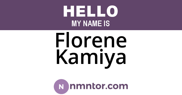 Florene Kamiya