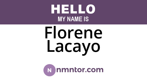 Florene Lacayo