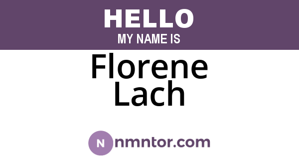 Florene Lach