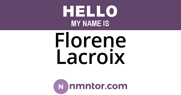 Florene Lacroix