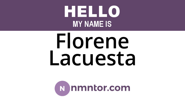 Florene Lacuesta